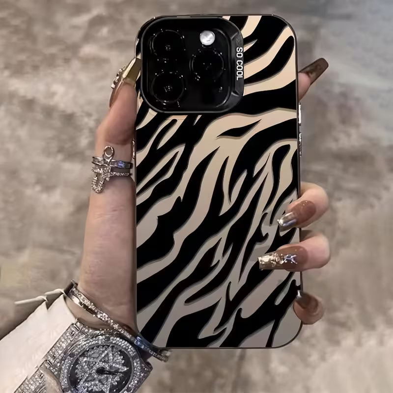 Phone Accessories Iphone - Zebra Pattern Black Advanced IMD Shockproof