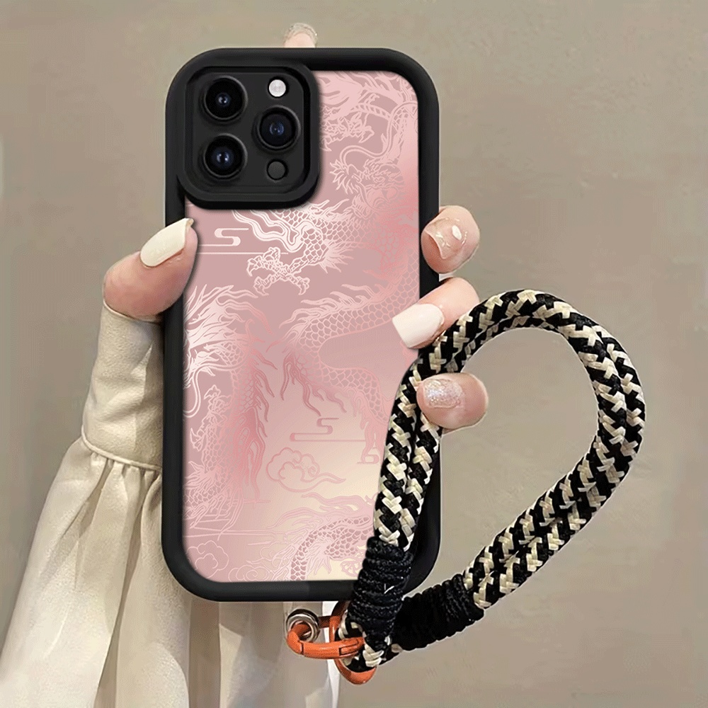Pale White Dragon Pattern Stra - огляд і ціна Lanyard Phone Strap