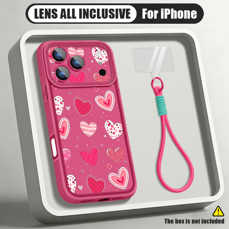 Love Hearts Pattern With Strap - огляд і ціна Lanyard Phone Strap