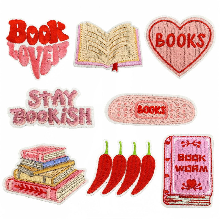 10 Pcs Books Iron On Sew On Em - огляд і ціна Phone Accessories Pictures