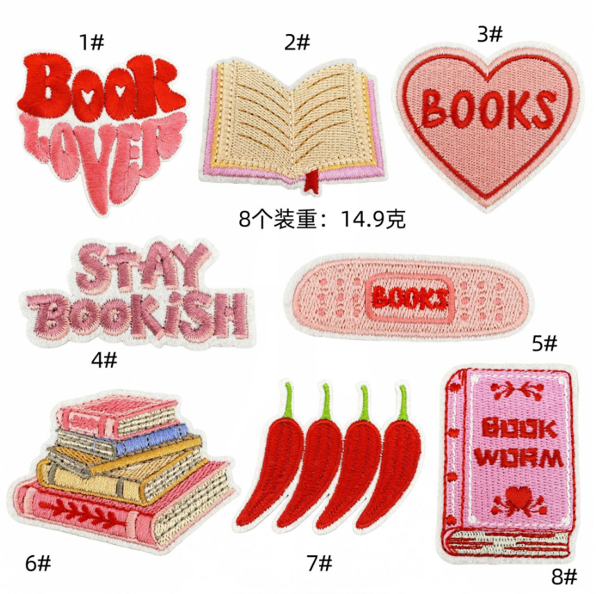 10 Pcs Books Iron On Sew On Em - огляд і ціна Phone Accessories Pictures